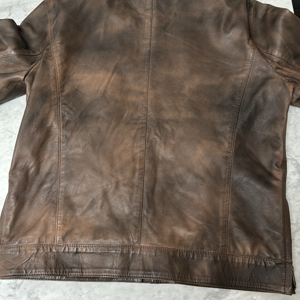 SAROCHI Women's Handmade Oversize Bomber Lambskin Soft Real Leather - Picture 12 of 15